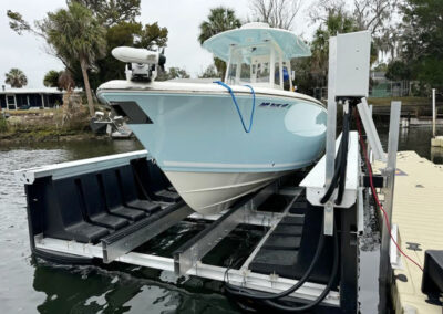 Side view of TideRider tanks and aluminum frame