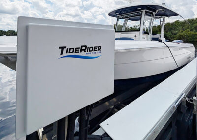TideRider floating boat lift installed on a residential dock